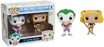

Exclusive Funko pop Heroes: The Joker [Beach] & Harley Quinn 2 pack Vinyl Figures Collectible Model Toy with Original Box