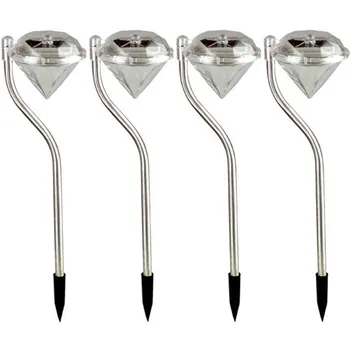 

TAMPROAD 4 Pack Solar Powered Garden Stakes Lamp Foco Led Exterior Solar Lighting for Driveway Garden Street Path Light Fixtures