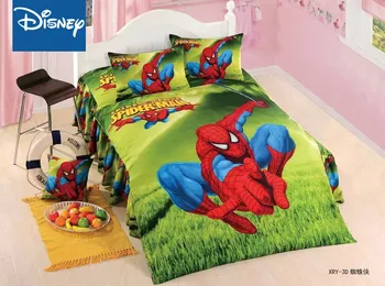 

Hot Green Spider-Man Bedding Set single Size Duvet Covers twin Bed sheet set for Kids Boys Bedroom Decor Girls 3-4 pieces hot