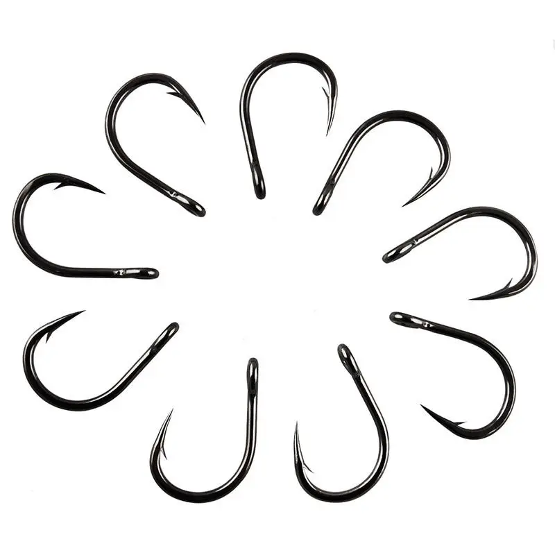 

80Pcs Size 2/0 Fishing Practical Silvery Gray Stainless Steel Fish Hooks