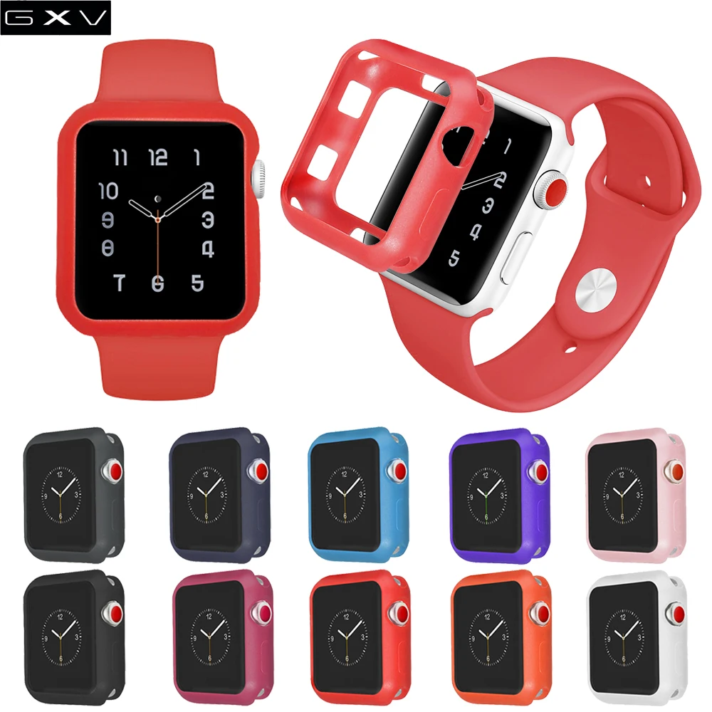 GXV для iWatch чехол оригинальные цвета мягкий ТПУ матовый тонкий защитный Apple Watch