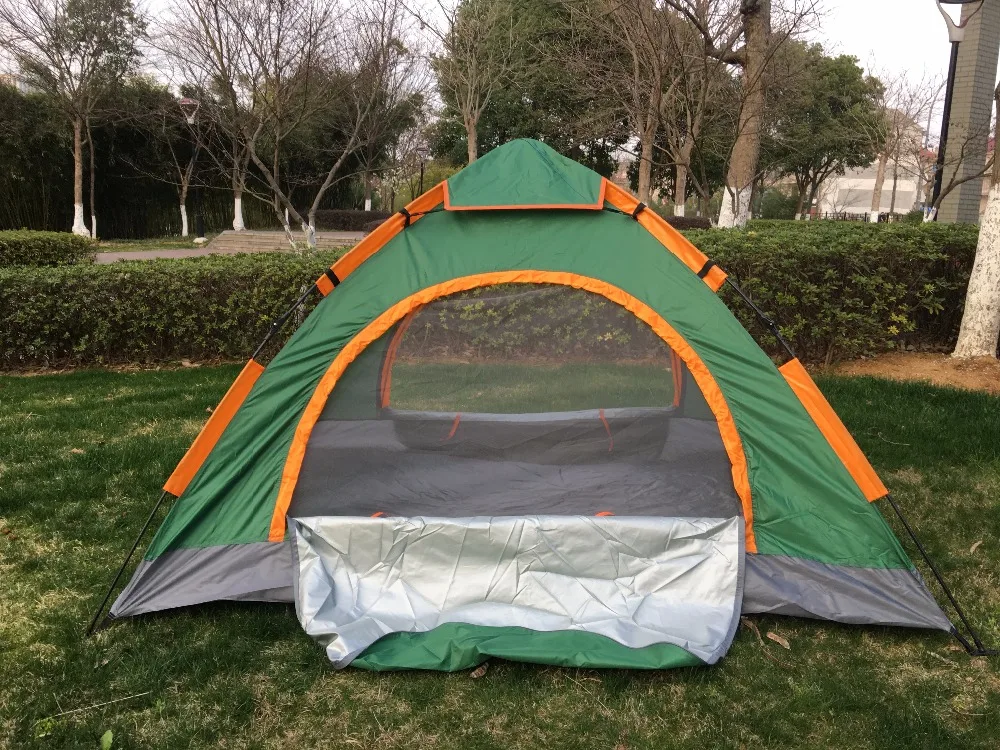 2 4 outdoor camping double double door automatic tent waterproof