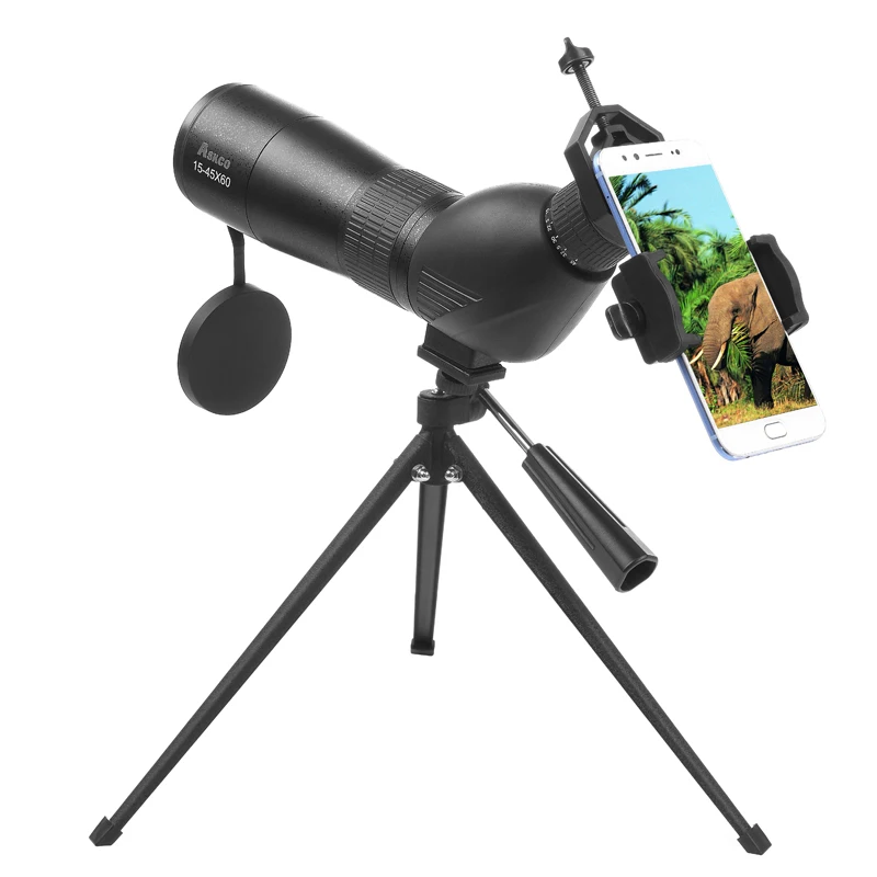 

Askco 15-45X60 Target Zoom Spotting Scope BAK4 High Power HD Monocular Waterproof Telescope lll Night Vision For Bird Watching