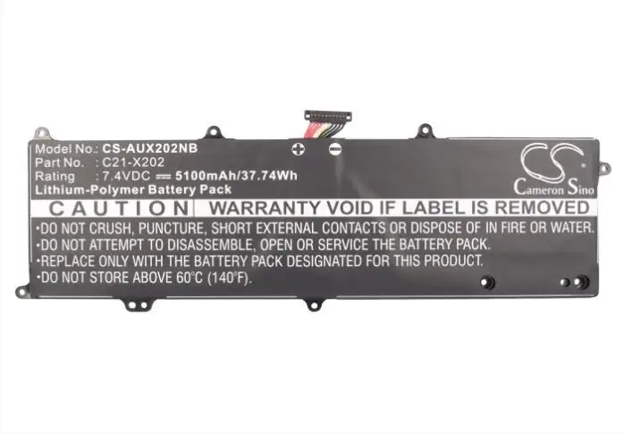 Cameron sino 5100 мАч батарея для ноутбука ASUS EEE PC F201 VivoBook S200E-RHI3T73 VivoBook X202E-DH31T 0B200-00230300 C21-X202