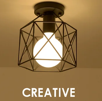 

Nordic Vintage Ceiling Light Retro Loft Industrial Design Iron Vintage Light Deco Bulb Lighting Fixture