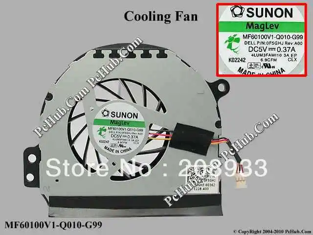 Для 0F5GHJ F5GHJ SUNON MF60100V1 Q010 G99 вентилятор для ноутбука + охлаждающий вентилятор|cooling