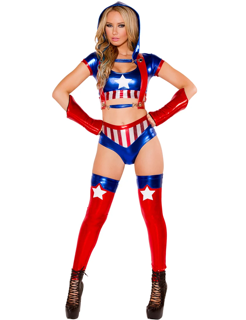 Popular Adult Captain America Costume Buy Cheap Adult Captain America