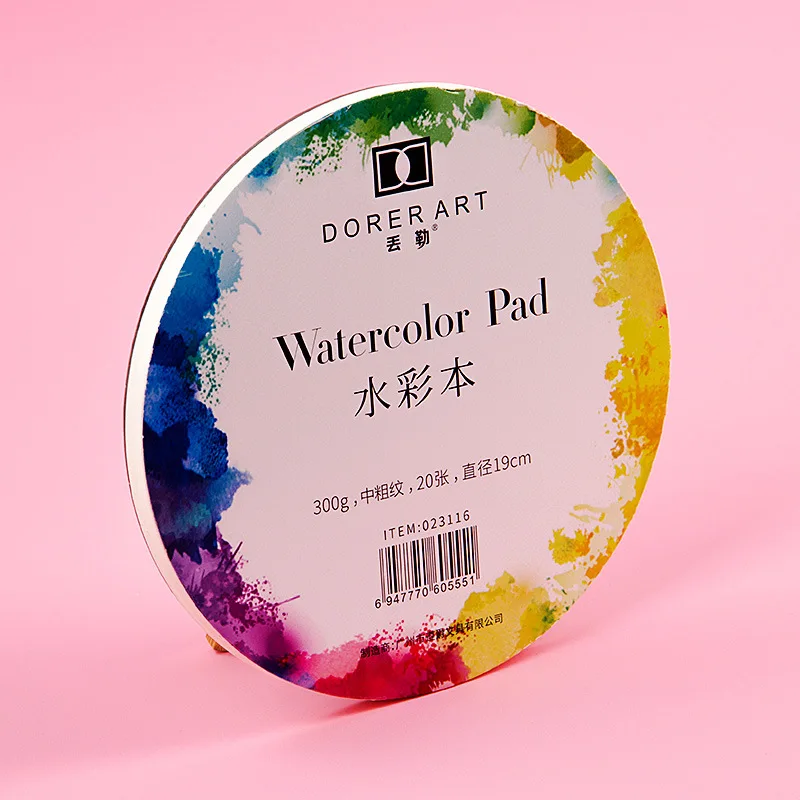 

New Creative Round Watercolor Paper Pad Aquarelle Template Water-soluble Book Painting Paper Hand Painted For Offfice School