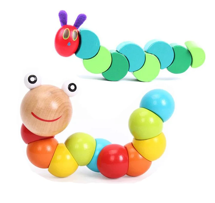wooden worm toy