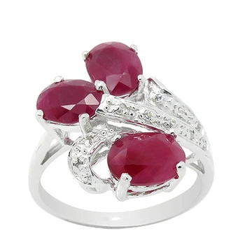 

2017 Qi Xuan_Fashion Jewelry_Red Stone Simple Elegant Woman Rings_925 Solid Sliver Fashion Rings_Manufacturer Directly Sales