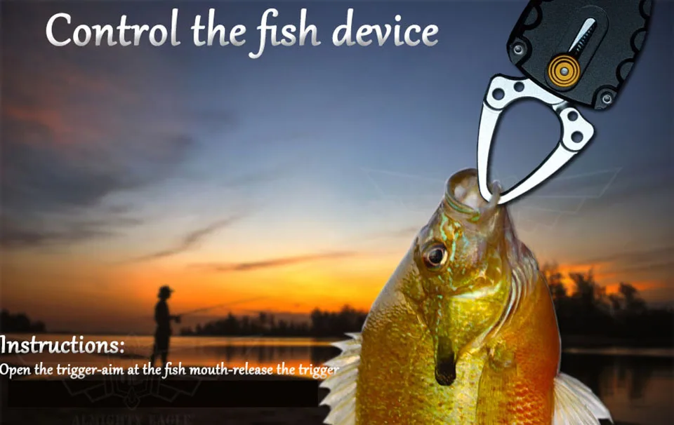 ALMIGHTY EAGLE mini fish grip алюминиевый сплав портативный рыболовный зажим для губ обновленная версия управления ловлей сильный