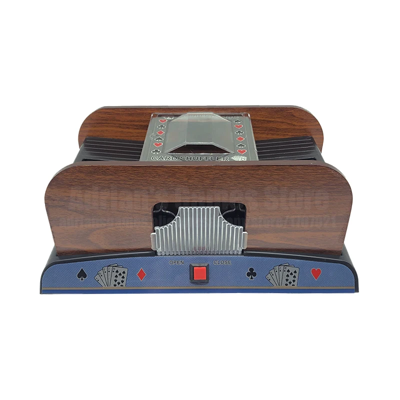 2 колоды Деревянный шаффл машина для тасовки карт Poker Card Shuffler автоматическое