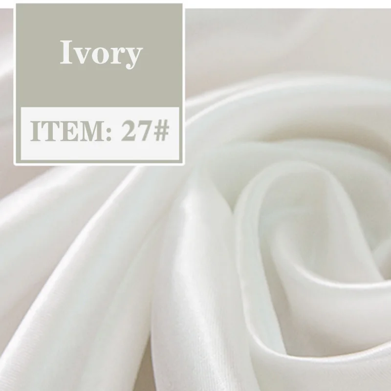 10 м/лот, ширина 150 см, роскошная полиэфирная атласная ткань для свадебных принадлежностей, детское платье, юбка, блузка, материалы ручной работы, занавески - Цвет: Ivory