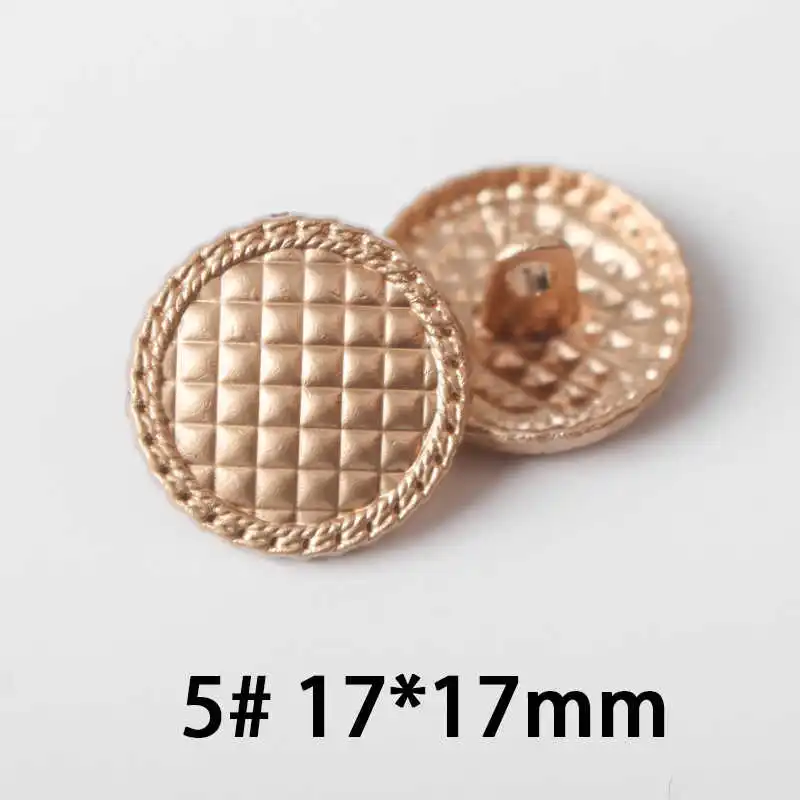 TQ стиль 17 мм 10 шт., золотые пуговицы в золоте, всемирно известный классический бренд пуговицы, аксессуары для одежды DIYmaterials F5 - Цвет: No5 17mm