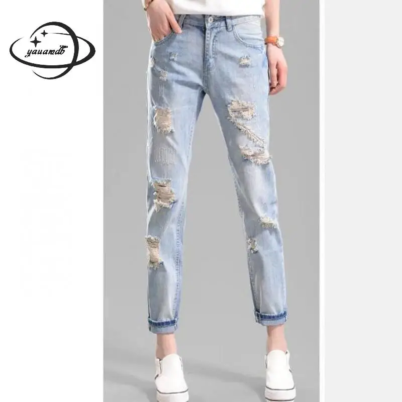 YAUAMDB women jeans 2018 spring autumn size 26 31 denim