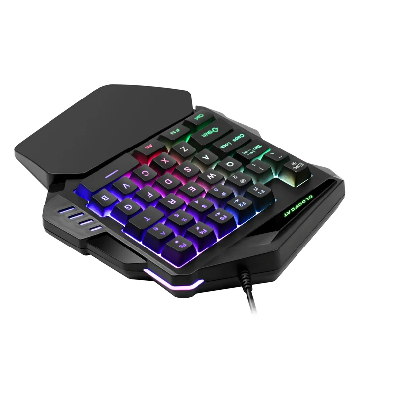 Одноручная Механическая игровая клавиатура RGBK RGB светодиодная подсветка USB кабель игровой 35 GB левая мини-клавиатура для мобильных игр