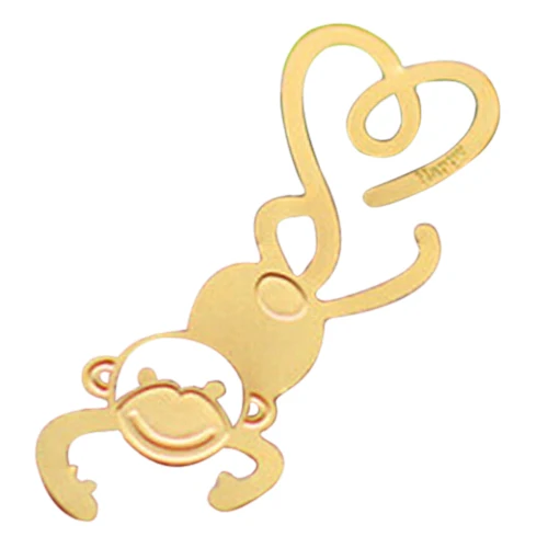 

Bookmark Page Bookmark Form Decore monkey In Metal Gold for Book