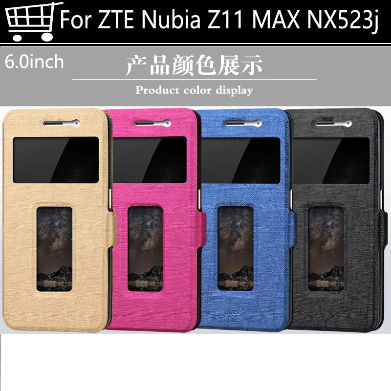 

For ZTE Nubia Z11 MAX NX523j case open the window Mobile phone cover holster for Z11 max 6.0 " 64bit Octa Core Mobile phone