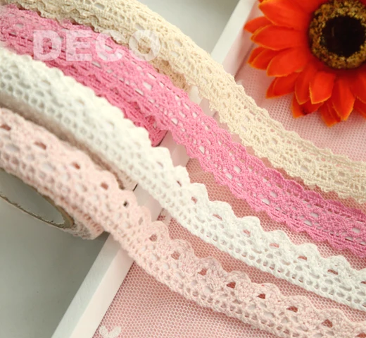 2Yards/pc Lace Tapes Adhesive Fabric Cotton Gorgeous Exquisite for DIY Decoration Stationery Gifts (ss-1810)