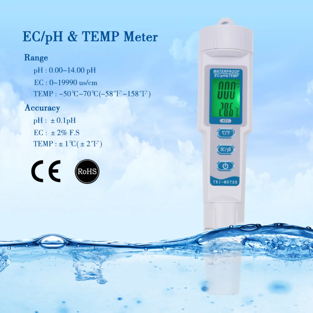 Three-in-one PH TDS mete