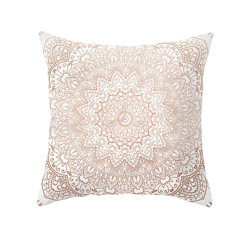 Fuwatacchi ресниц подушка из розового золота с геометрическим рисунком с цветочным рисунком с блестками чехол для подушки из полиэстера для украшения дома, дивана, декоративная наволочка 45x45 см - Цвет: PC09920