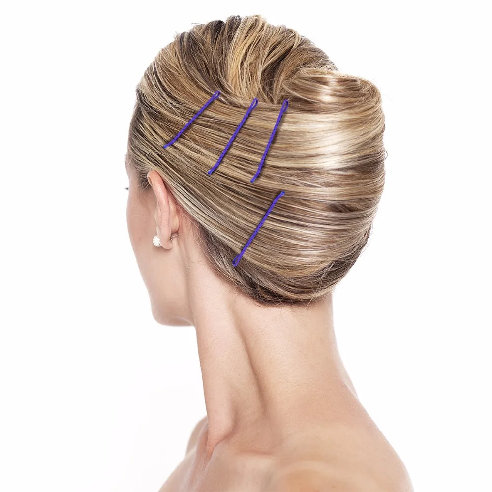 24pcs 5cm Color Hair Clips Bobby Pins for Women Girls Decorative Hair Styling Accessories Wavy Fashion Hairpins Metal Barrettes