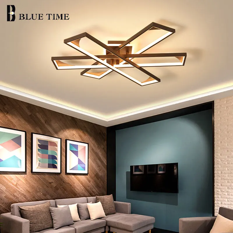 

Oblong Coffee&White Finished Modern LED Chandeliers Lighting For Bedroom Dining Room Living Room Kitchen LED Chandeliers Lamps
