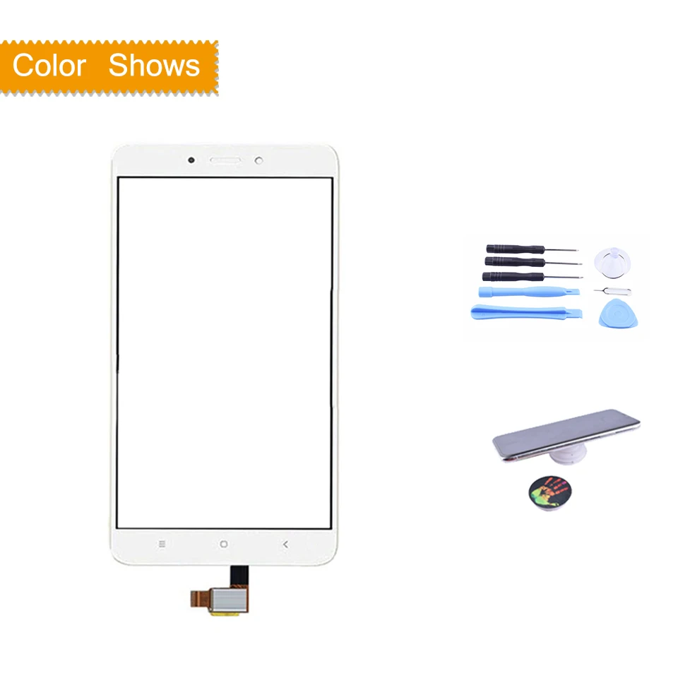 Для Xiaomi Redmi Note 4 сенсорный экран дигитайзер для Redmi Note 4X Сенсорная панель сенсор ЖК-дисплей Переднее стекло Note4 - Цвет: 4 white with gift