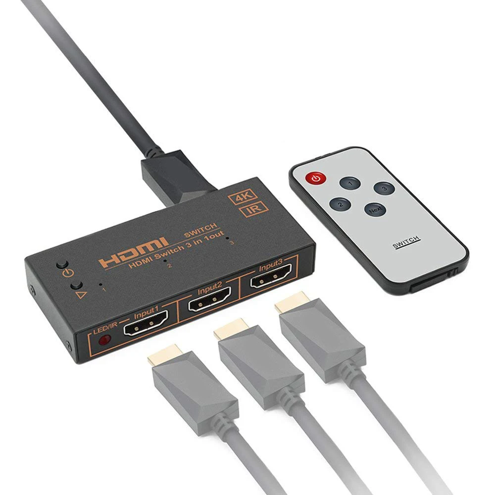 Hdmi переключатель 3 в 1 выход, Hdmi коммутатор встроенный ИК с дистанционным Hdmi Выключатель Переключатель Селектор 3 в 1 Hdtv для ПК ноутбука