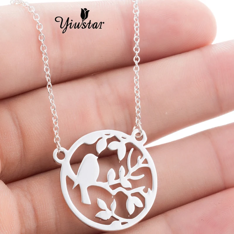 

Yiustar Sweet Charming Generous Exquisite Graceful Peace Birds Pendant Necklaces Cute Charm Necklace For Women Girls Kids Gifts
