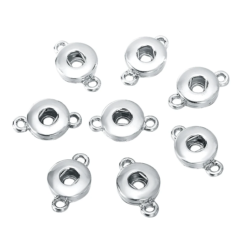 10PCS/lot Wholesale Snap Jewelry Findings Metal Silver 12mm Snap