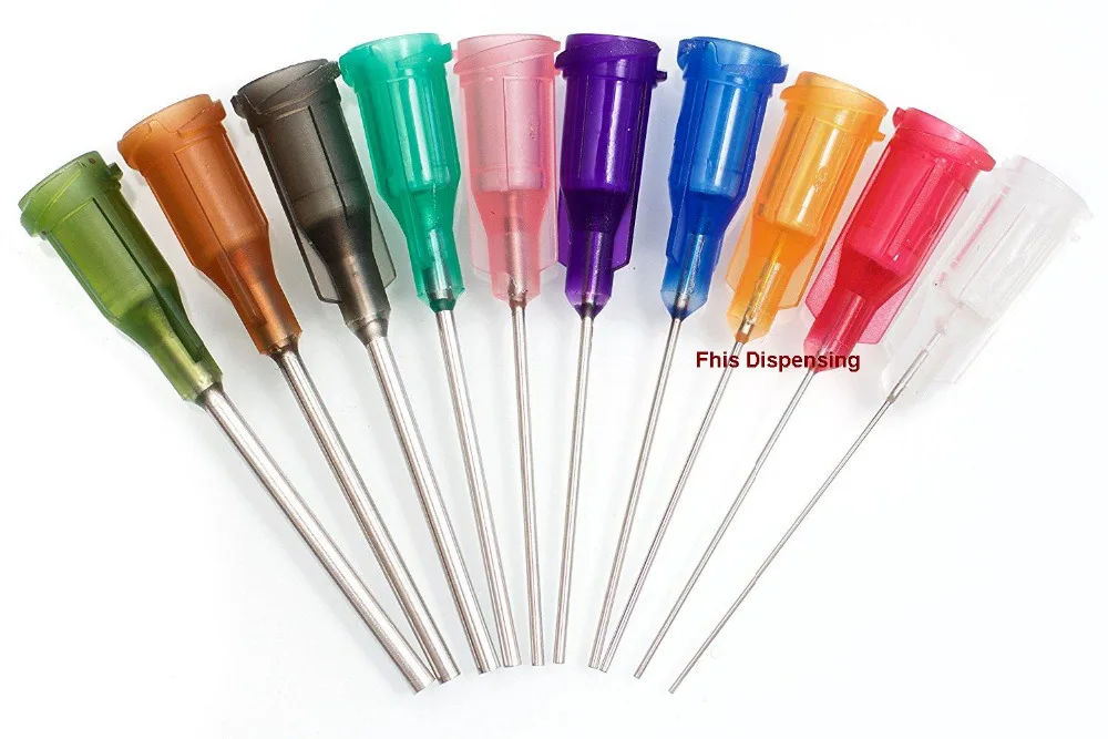 30PCS/PK 14G 27G W/ ISO standard Dispensing needles PP luer lock hub 1.