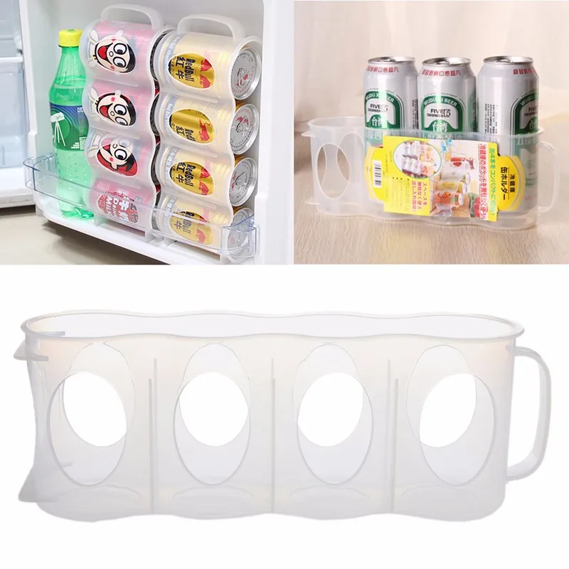 New Beer Soda Can Storage Holder Kitchen Fridge Organization Rack
