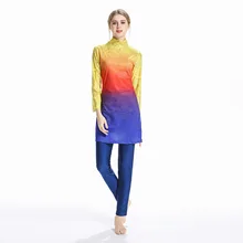 Summeer Мусульманский купальник скромный полный купальник плюс размер женский купальный костюм Burkinis мусульманские девушки Проводная прокладка бесплатно S-4XL