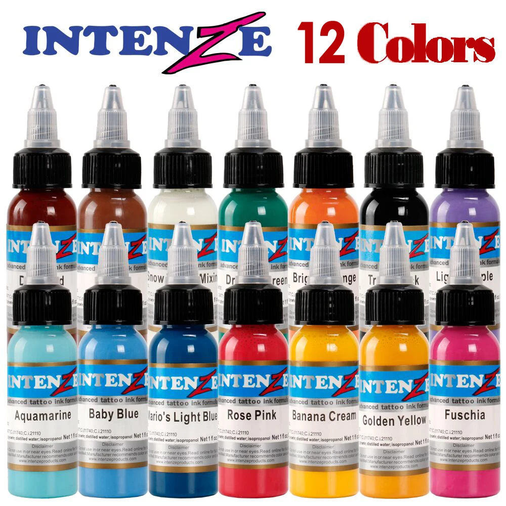 

12 color tattoo ink 1oz /Bottle tattoo ink set
