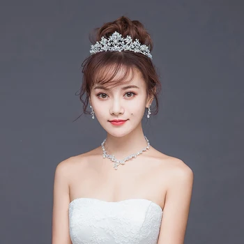 

New Pearl Headband Tiaras For Women Flower Bride Crystal Tiaras Crowns King Wedding Hair Accessories Fashion Hair Jewelry