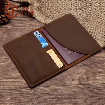 

First Layer Crazy Horse Leather Genuine MINI Money Clips For Men Vintage slim design credit card clip wallet men Passport Holder