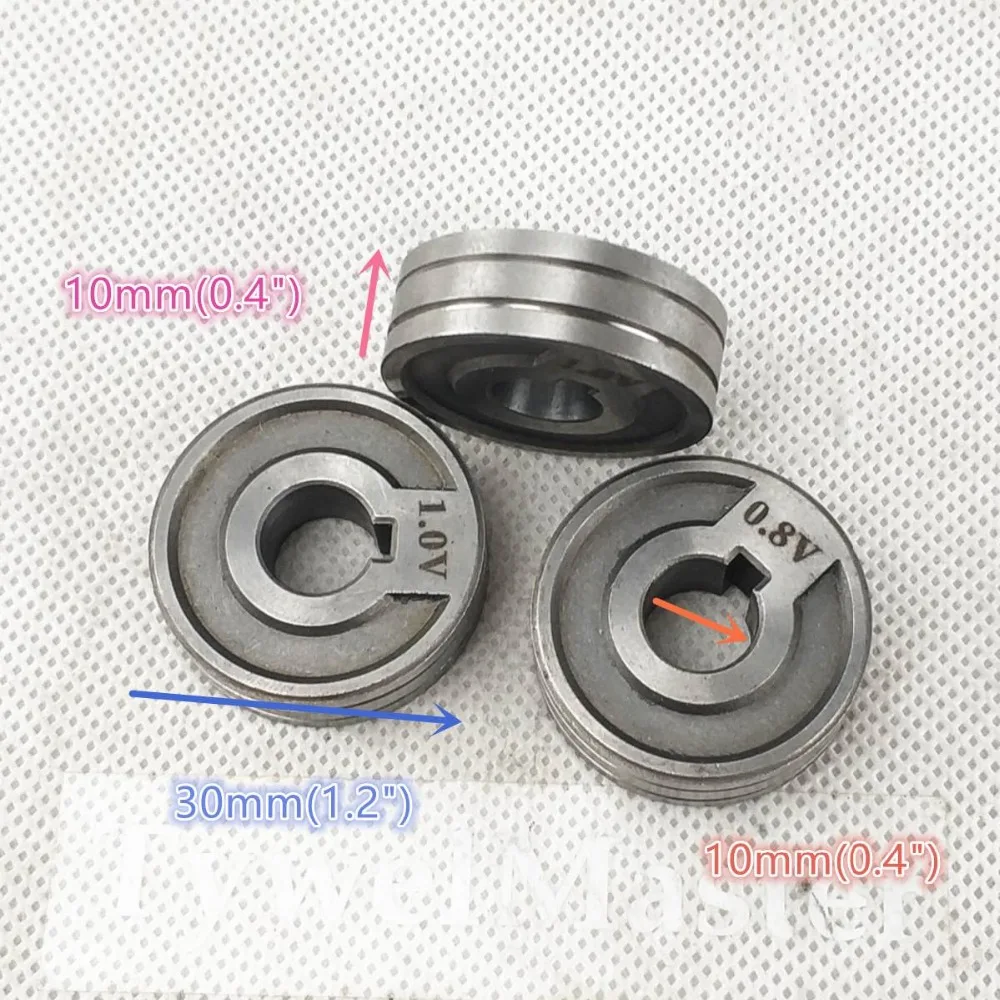 

Feeder Rolls Groove 0.8/1.0mm Size 30x10x10mm for MIG/MAG Arc Welding Wire Feeder SSJ-29/29A