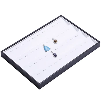 

1PCS Leather Wood Necklace Pendant White Display Package Case Box Tray 14x9"