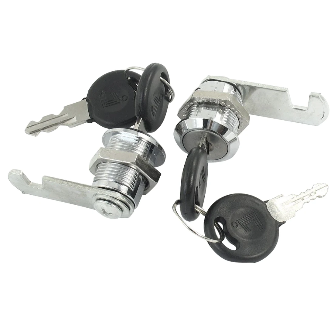 

2 Pcs Tool Box Cabinet Locking 19mm Dia Thread Cylinder Cam Lock + Keys