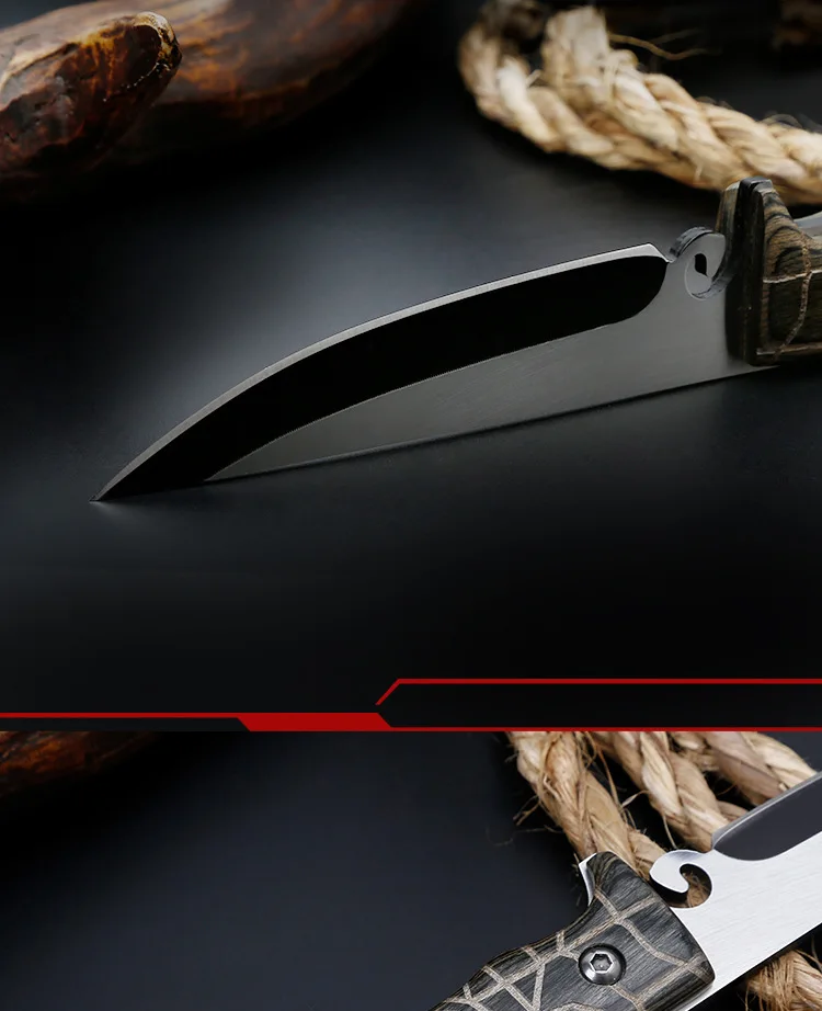 D2 сталь высокая твердость Открытый нож Самозащита Выживание инструменты Охота Кемпинг фиксированное лезвие Прямые ножи Коллекция подарок