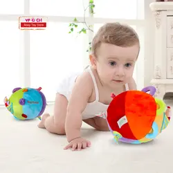 Изучить кольцо Белл Бал кроватки коляски висит детские погремушки Ткань Многоцветный весело мяч новорожденных Игрушечные лошадки для