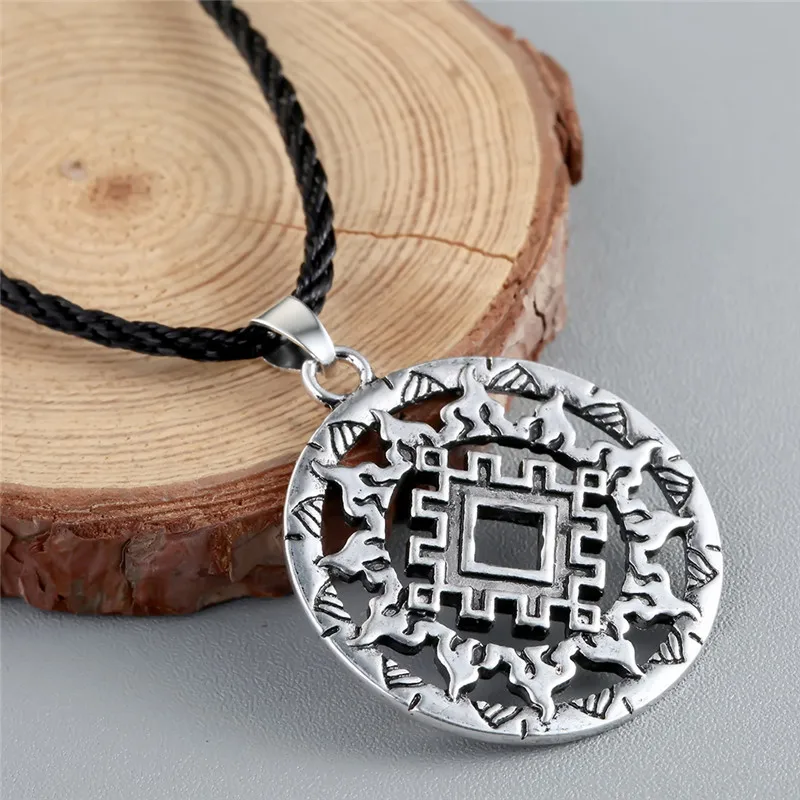 Viking кулон Valknut мужское ожерелье женское круглое языческое религиозное мужское славянское серебро стимпанк ювелирные изделия тибетский амулет в подарок