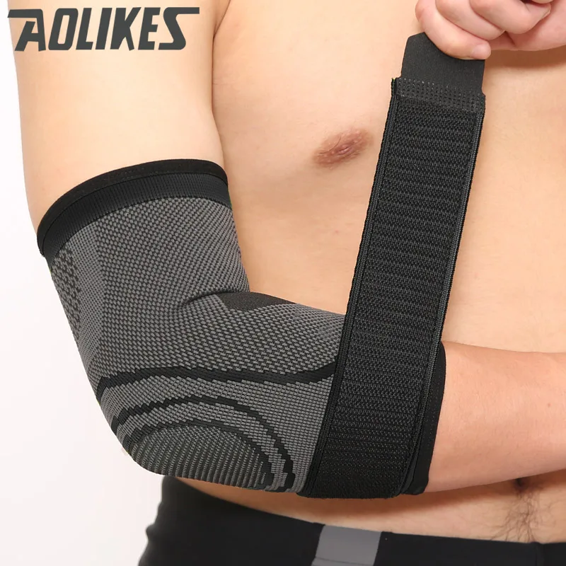 Aolikes 1 زوج دعامة المرفق ضغط دعم كم قابل للتعديل حزام ل رفع الاثقال التهاب المفاصل الكرة الطائرة تنس الكوع