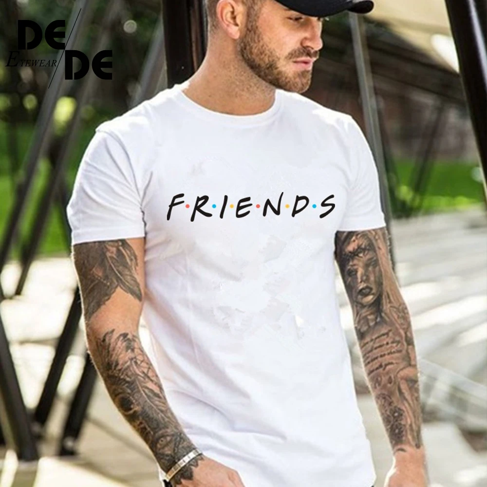 2019 New summer mens fashion t shirts friends print shirt male Clothing Man fitness casual T-Shirts men cotton | Мужская одежда