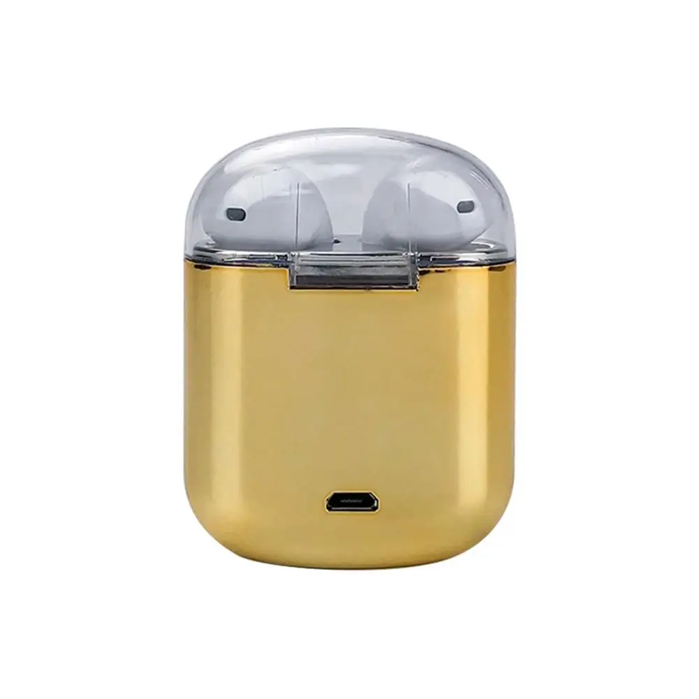 Binaural Wireless Bluetooth Headset TWS In Ear Colorful Earphone with Charging Bin Plating Earphones for I7s Plus