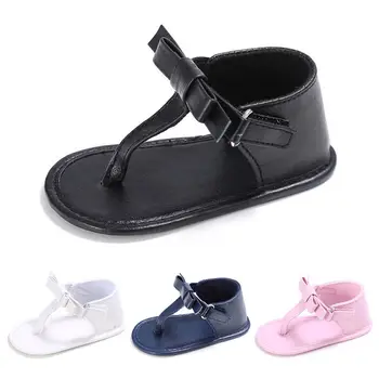

New Fashion Newborn Baby Summer Baby Sandals Girls PU Leather Bow Tie Princess Shoes Bowknot Prewalker 0-18M