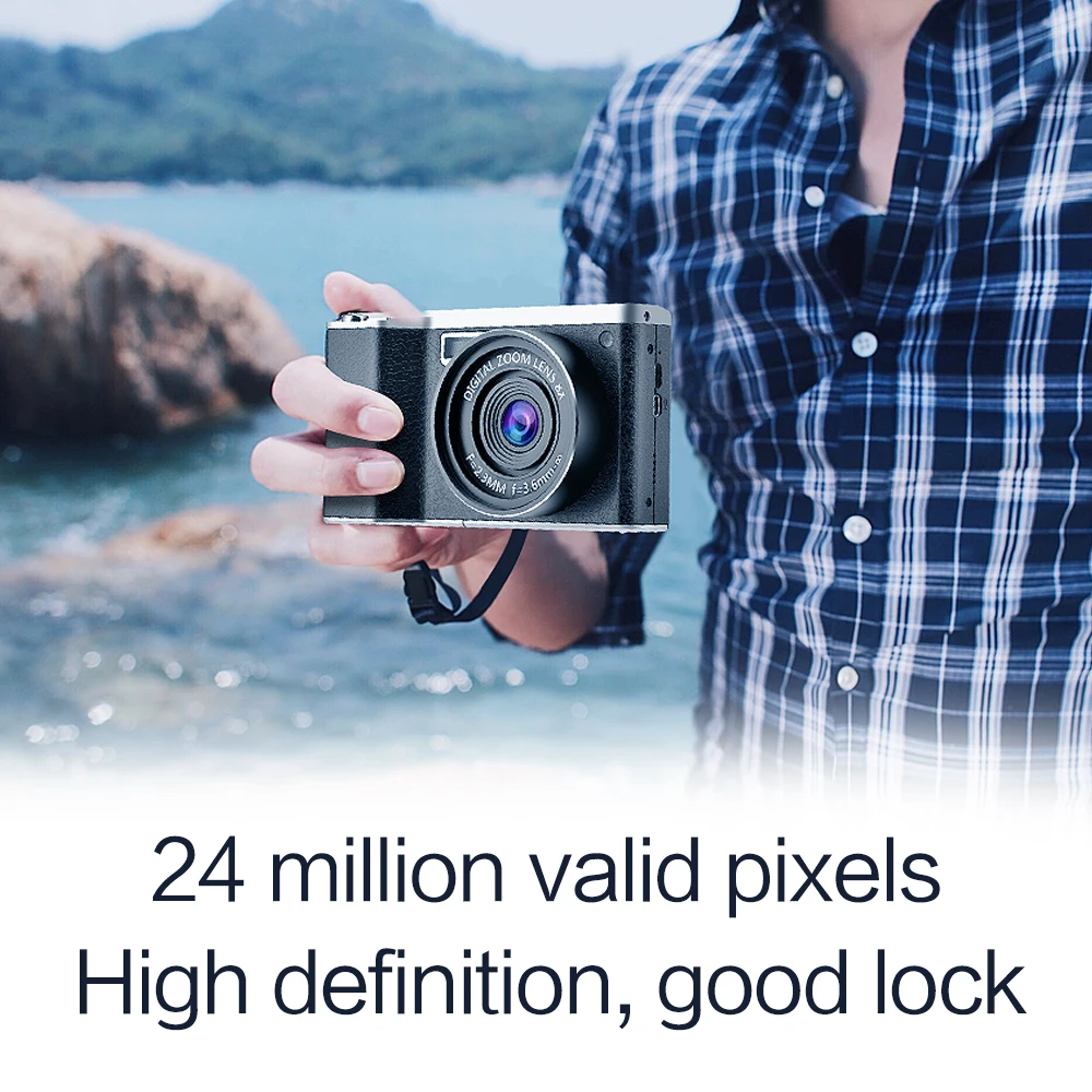 Сверхтонкая цифровая камера высокой четкости 24 млн пикселей HD