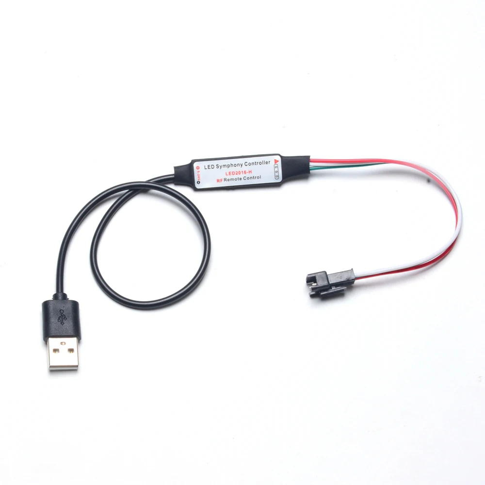 USB контроллер для 3 Pin WS2812 цифровой светодиодный пиксель полосы с Беспроводной RF пульт дистанционного управления DIY WS2812B управление JST Соединительный кабель SK6812