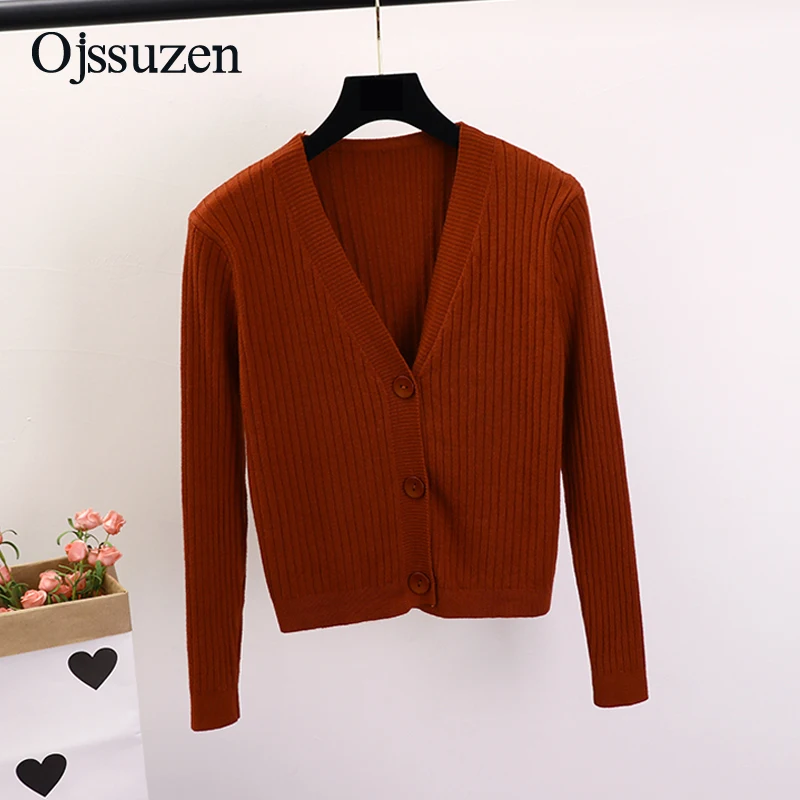 

2019 Wine Red Yellow Pink Sweaters Female V Neck Sweater Cardigan Knitted Women White Black Sweater Women's Cardigan With Button